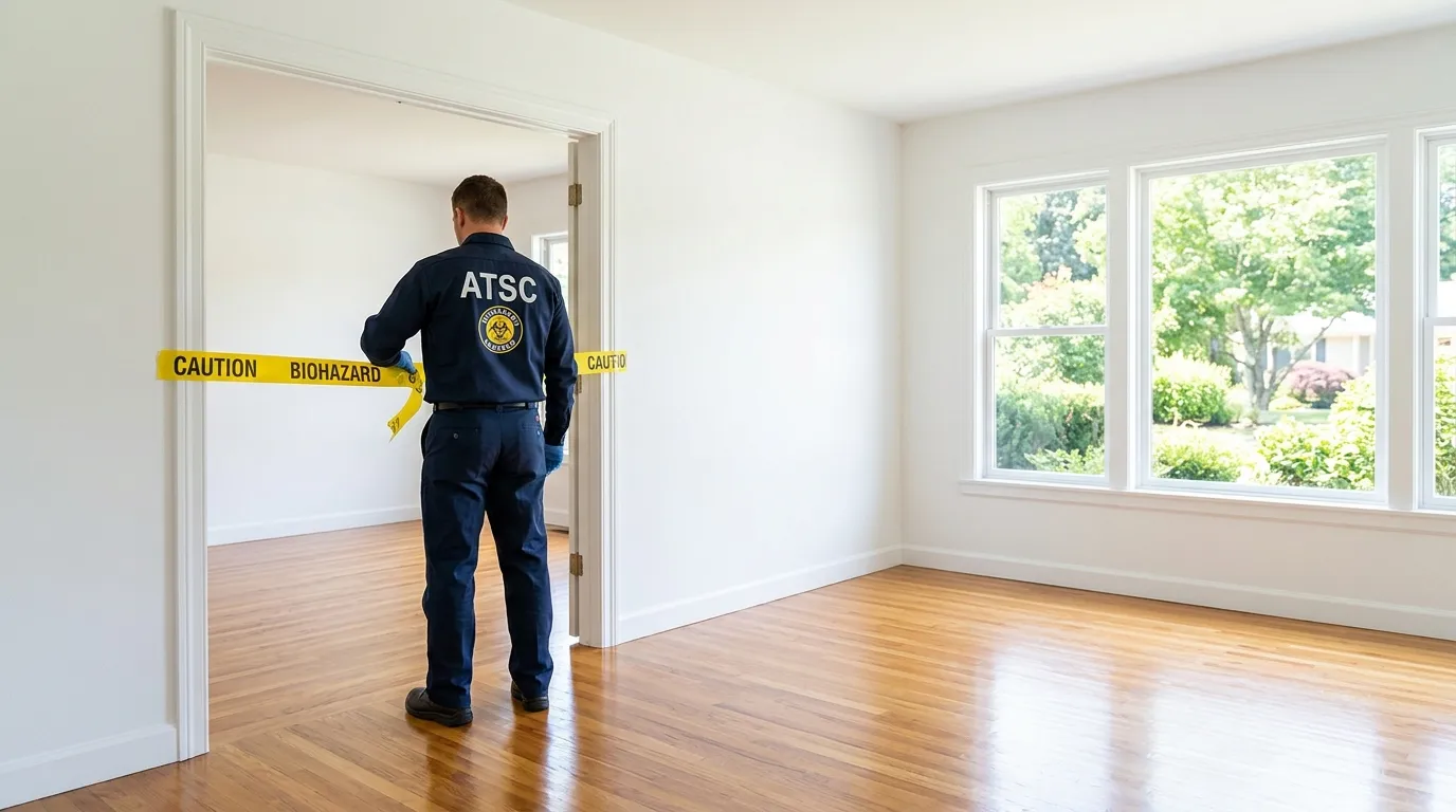 Certified biohazard cleanup crew performing Trauma Scene Cleanup in Pinole